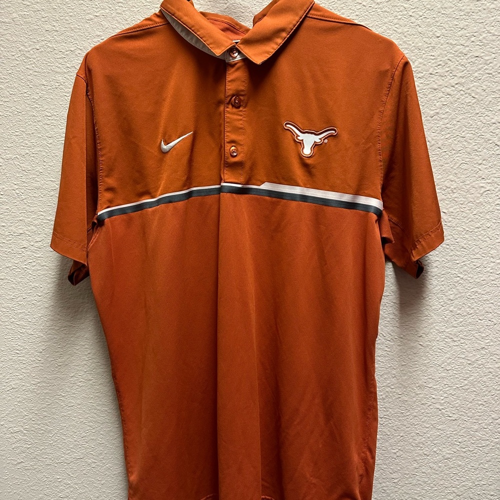 Nike Men’s Orange Texas Longhorns Polo with White & Gray Accents